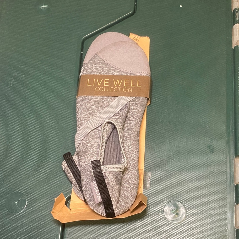 Live Well Collection Women’s Gray Slip-On Athletic Ballet Flat